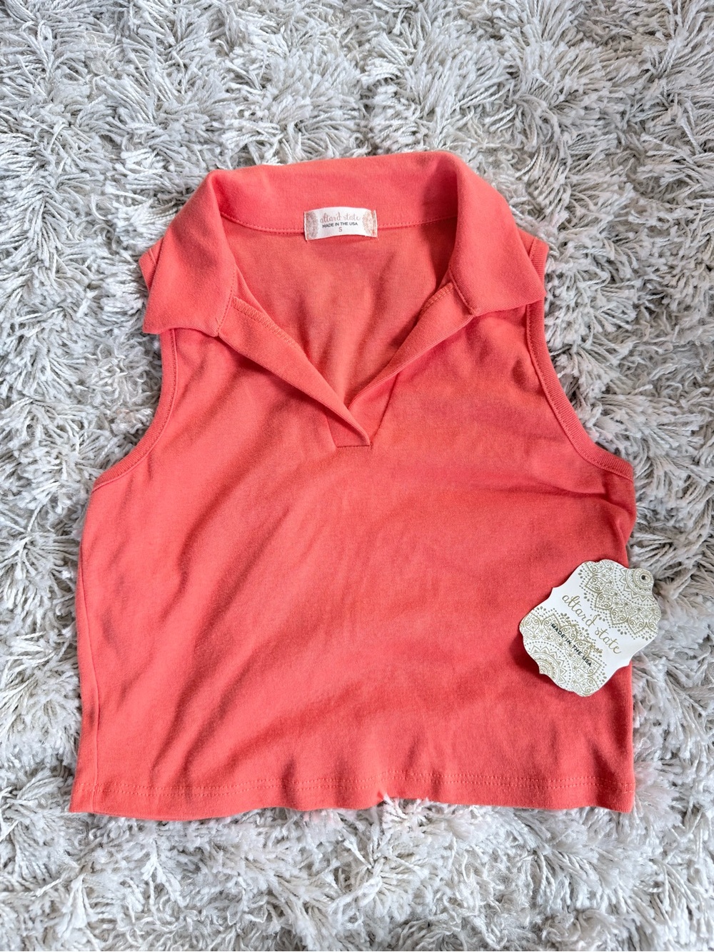 Altard State Coral Collared Tank Top – Size Small